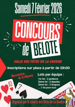 Affiche Concours Belote 2026