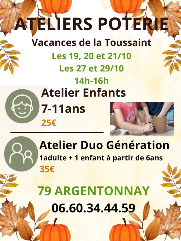 ATELIERS POTERIE TOUSSAINT 2026